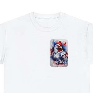 Support the 2023 rugby tournament held in France in style, by wearing a unique &#39;Cockerel&#39; design T-shirt!