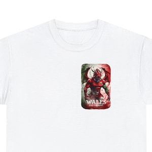 Support Wales in style, by wearing a unique &#39;Welsh Dragon&#39; design T-shirt, while they play in the 2023 rugby tournament held in France!
