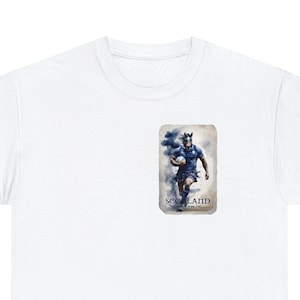 Support Scotland in style, by wearing a unique &#39;Scottish Horse&#39; design T-shirt, while they play in the 2023 rugby tournament held in France!
