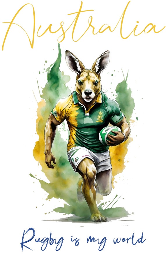 ラグビー　Australia Wallabies Tシャツ　レプリカ　刺繍　L Wallabies Rugby Mens Clothing, Australia Rugby Mens Jerseys