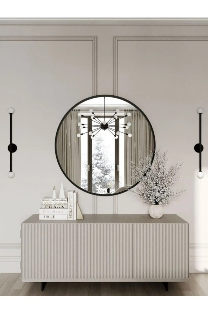 Mirror Round Mirror Wooden Mirror Round Wooden Mirror Round Wood Mirror ...