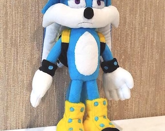 Handmade soft toy, made to order, Kitsunami birthday gift