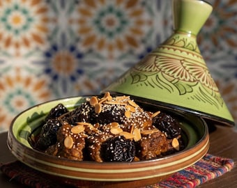 Moroccan Hand-Painted Ceramic Tagine | Safi Pottery | Decorative & Serving Tagine Pot