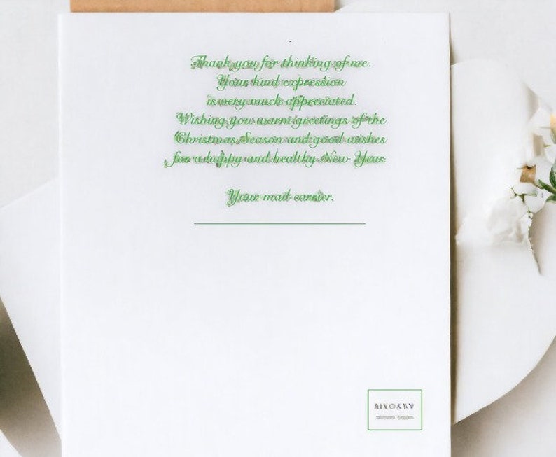 Mail Carrier Holiday Thank You Cards LLV 25 Pack Postcards Etsy