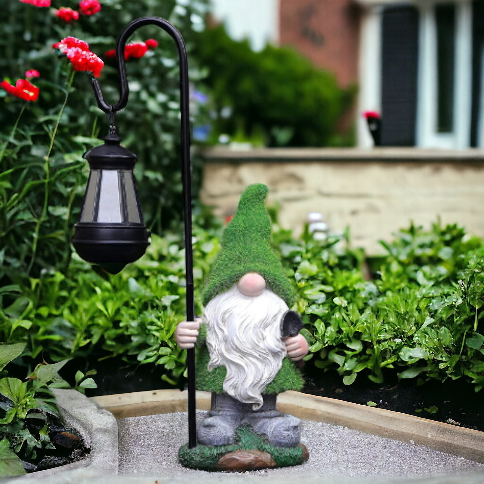 Flocking Gnomes Solar Garden Landscape Flower Lantern Christmas Ornament  Yard Moss Decor - China Gnome and Solar Powered LED price