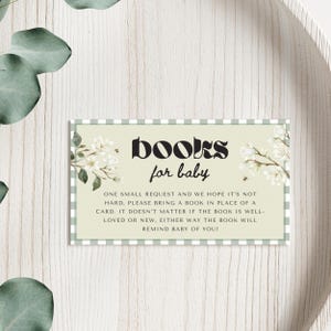 A Little Honey Books for Baby Baby Shower Card Customizable Template, Honey Bee Theme Green Plaid Gender Neutral Invite, Editable Printable
