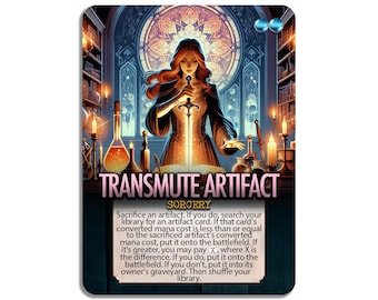 Transmute Artifact Custom Card Altered Art - Etsy