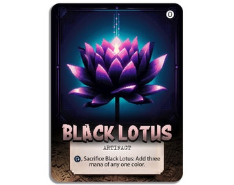 Black Lotus - Full Art Custom Card - Etsy