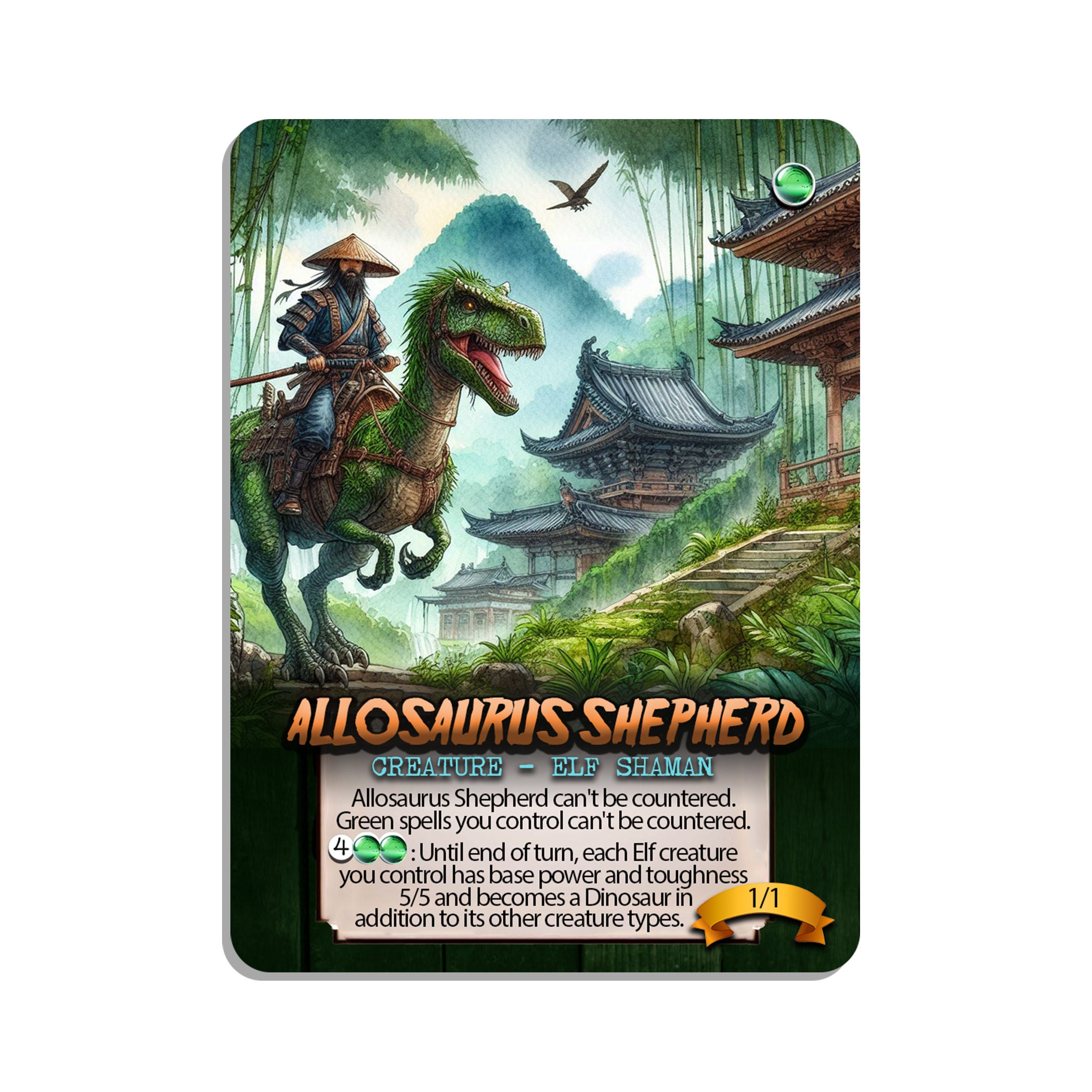 アロサウルス飼い　Allosaurus Shepherd 4枚　英語 Allosaurus Shepherd (Foil Etched) - Double Masters 2022 - Magic