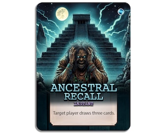 Ancestral Recall - Full Art Custom Card - Etsy