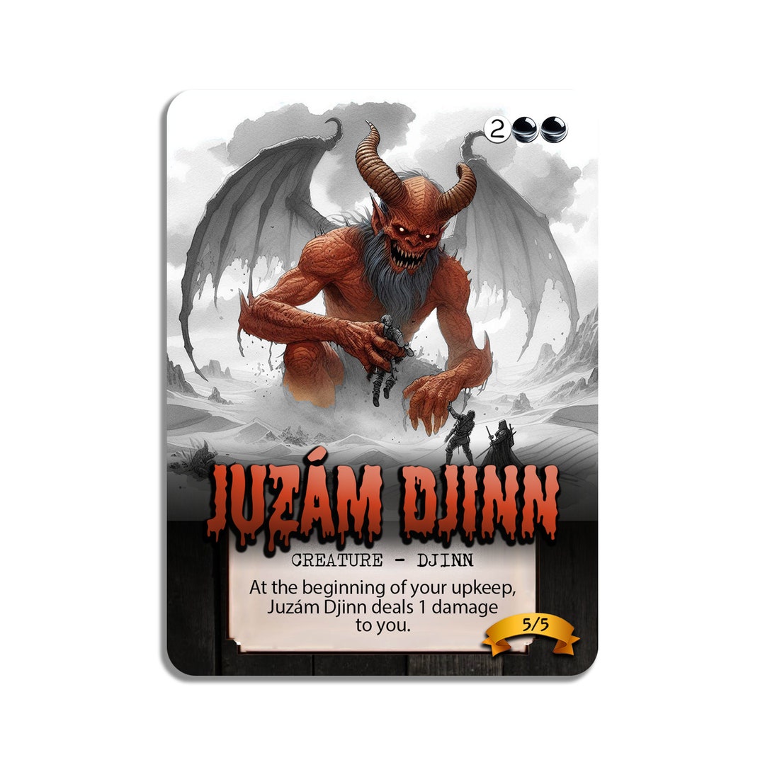 【大判カード】Juzam Djinn　プロモーションカード Juzam Djinn - Magic: The Gathering Promo Cards - Magic