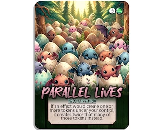 mtg cards like parallel lives Demon // Demon Double-Sided Token [Starter Commander Decks]