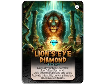Lion's Eye Diamond - Full Art Custom Card - Etsy