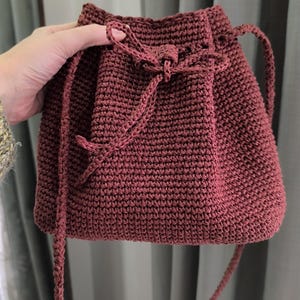 Crochet Raffia Bag, Raffia Drawstring Bag, Natural Bucket Raffia Bag, Shoulder Bag, Straw Crossbody Bag, Pouch Bag, Travel Bag