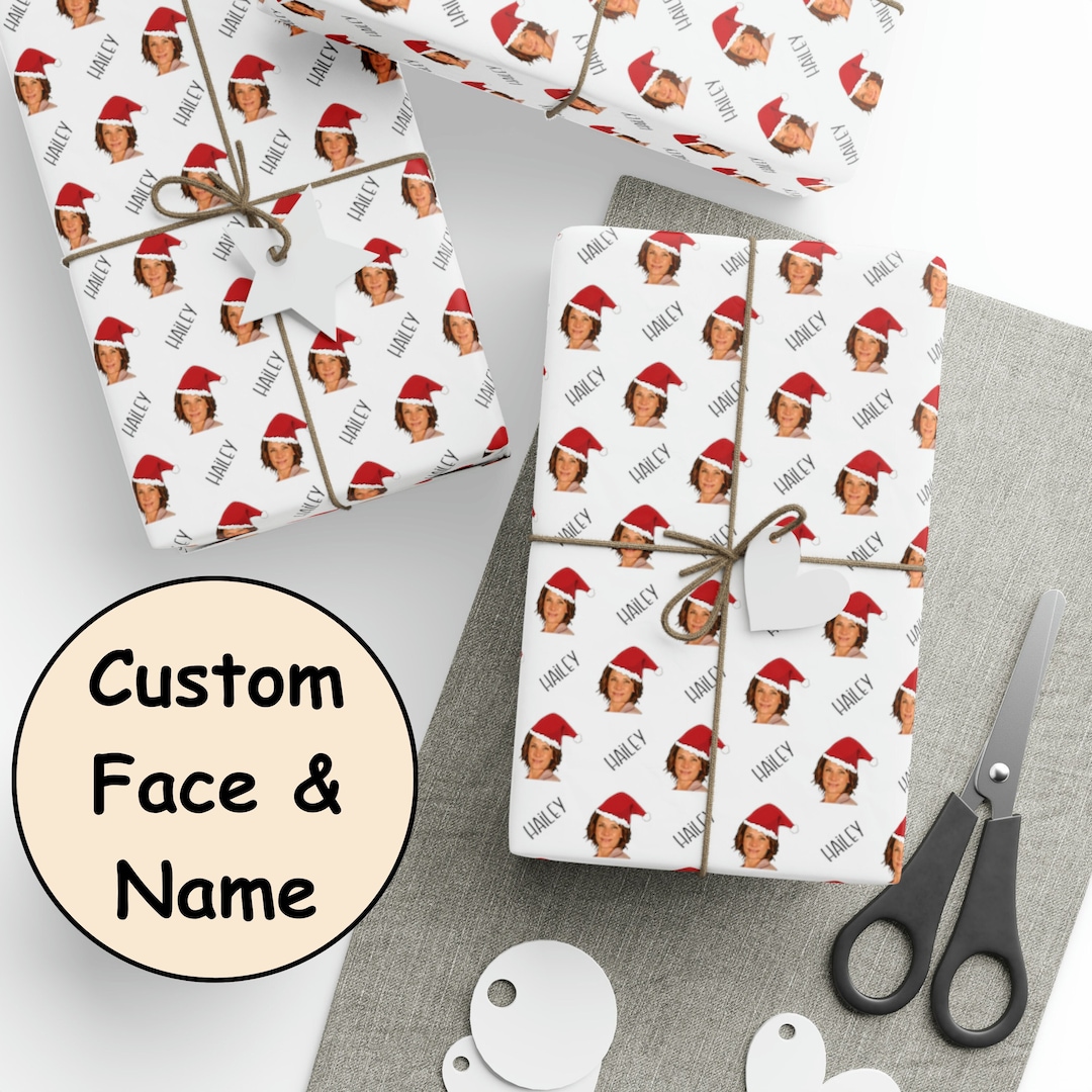 Personalized Christmas Wrapping Paper Name Wrapping Paper Etsy