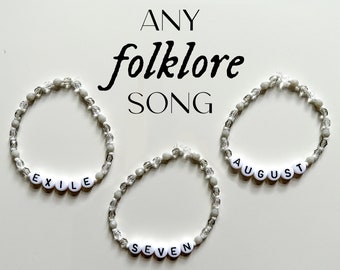 Any Folklore Song Bracelet | Taylor Swift Eras Tour Bracelet | Folklore Era