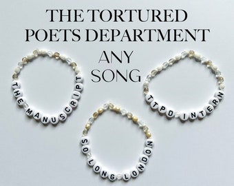 Any TTPD Song Bracelet | Taylor Swift Eras Tour Bracelet | The Tortured Poets Department