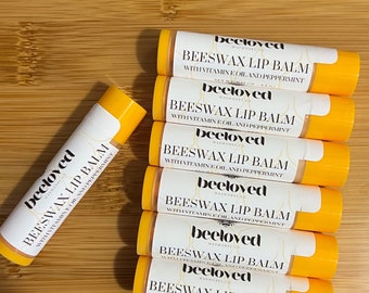 All Natural Beeswax Lip Balm (Peppermint)