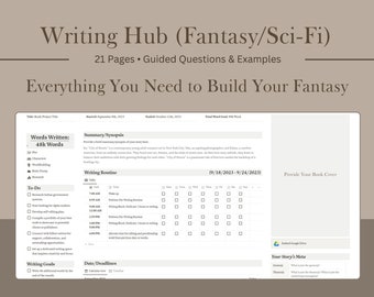 Fantasy Sci-Fi Novel Planner | Notion Template for Writers (Digital)