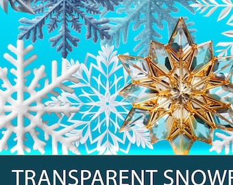 50 High-Resolution Snowflake Clipart PNG Files - Winter Wonderland Graphics