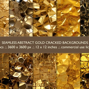 Luxury Gold Rock Digital Papers - 10 Seamless JPG Backgrounds - Instant Download - Wedding Backgrounds, Metallic Textures, Scrapbook Paper
