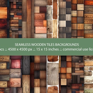 20 fondos con patrones de madera sin costuras, texturas de madera, papel de álbum de recortes imprimible digitalmente, texturas de madera
