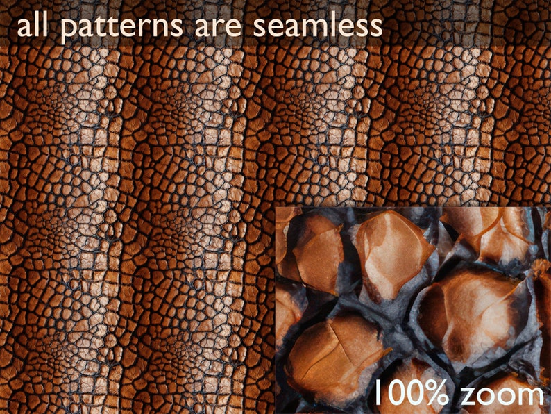 Custom Embossed Leather Paper Set 20 Seamless JPG Backgrounds Snake Skin Texture Digital