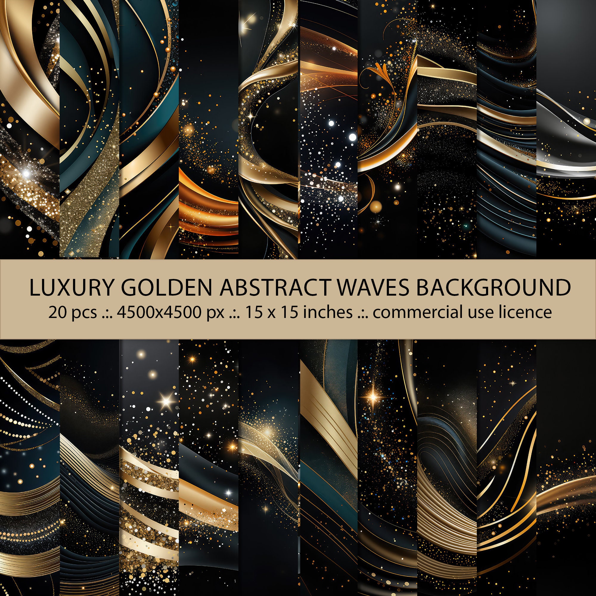 20 Luxury Golden Abstract Waves Backgrounds, Lines and Waves Abstract ...