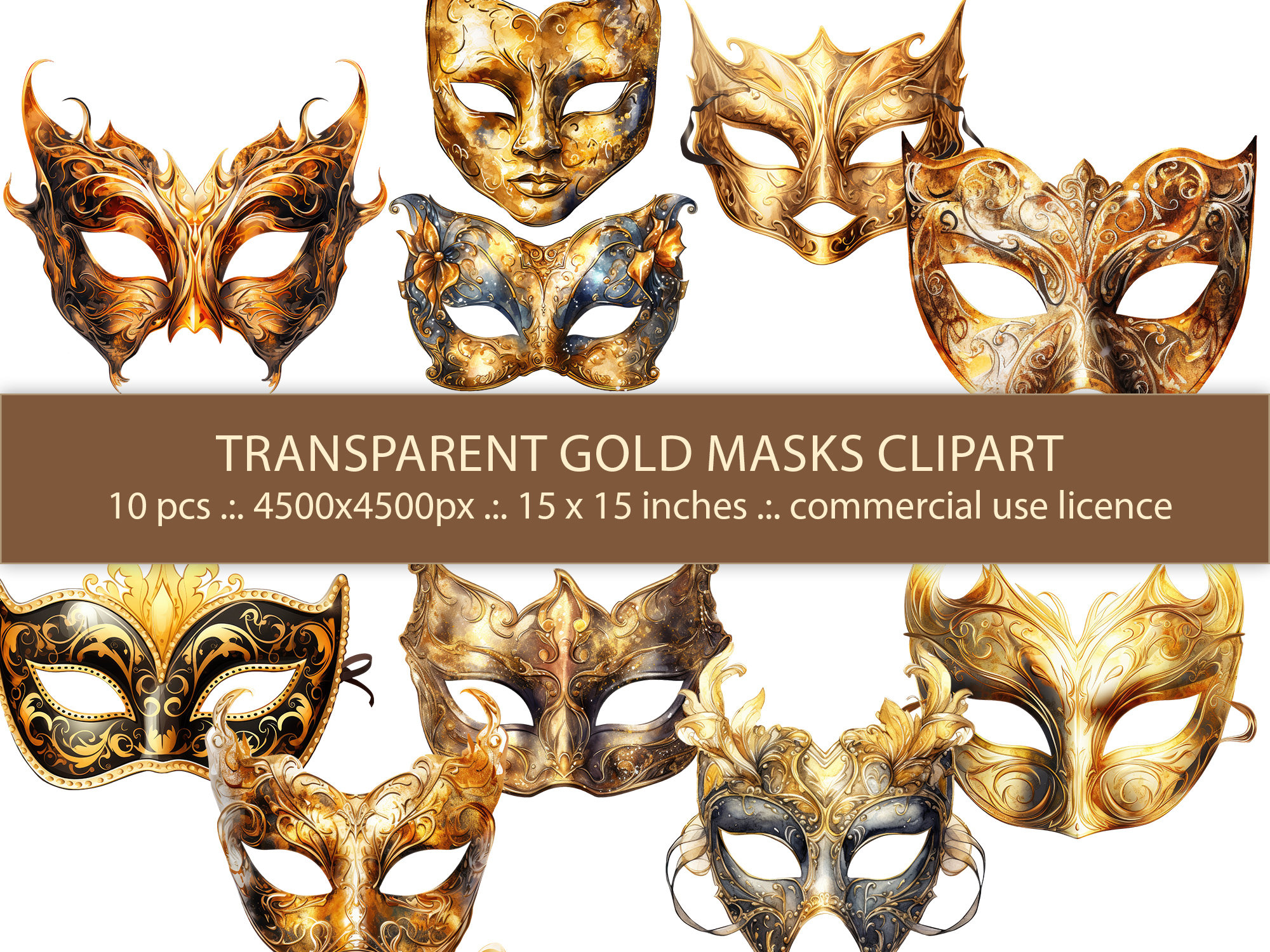 8 Stuks Maskerade Maskers, Vintage Antieke Maskers, Maskerade