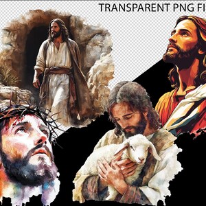 Jesus with lamb illustration