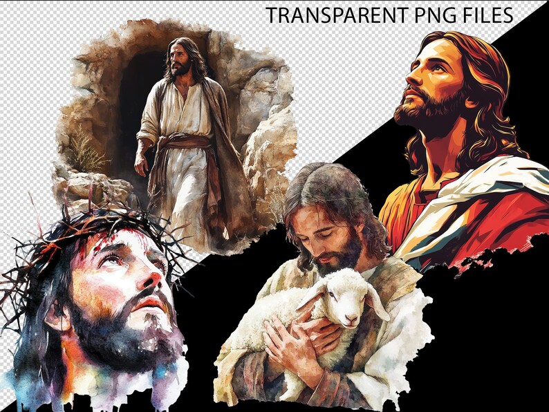 Jesus with lamb illustration
