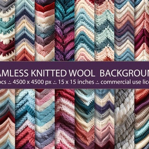 20 nahtlos gestrickte Wolle Hintergründe, Textur Hintergründe, stricken Digital Paper Pack, nahtlose Muster, Boho Farben Muster