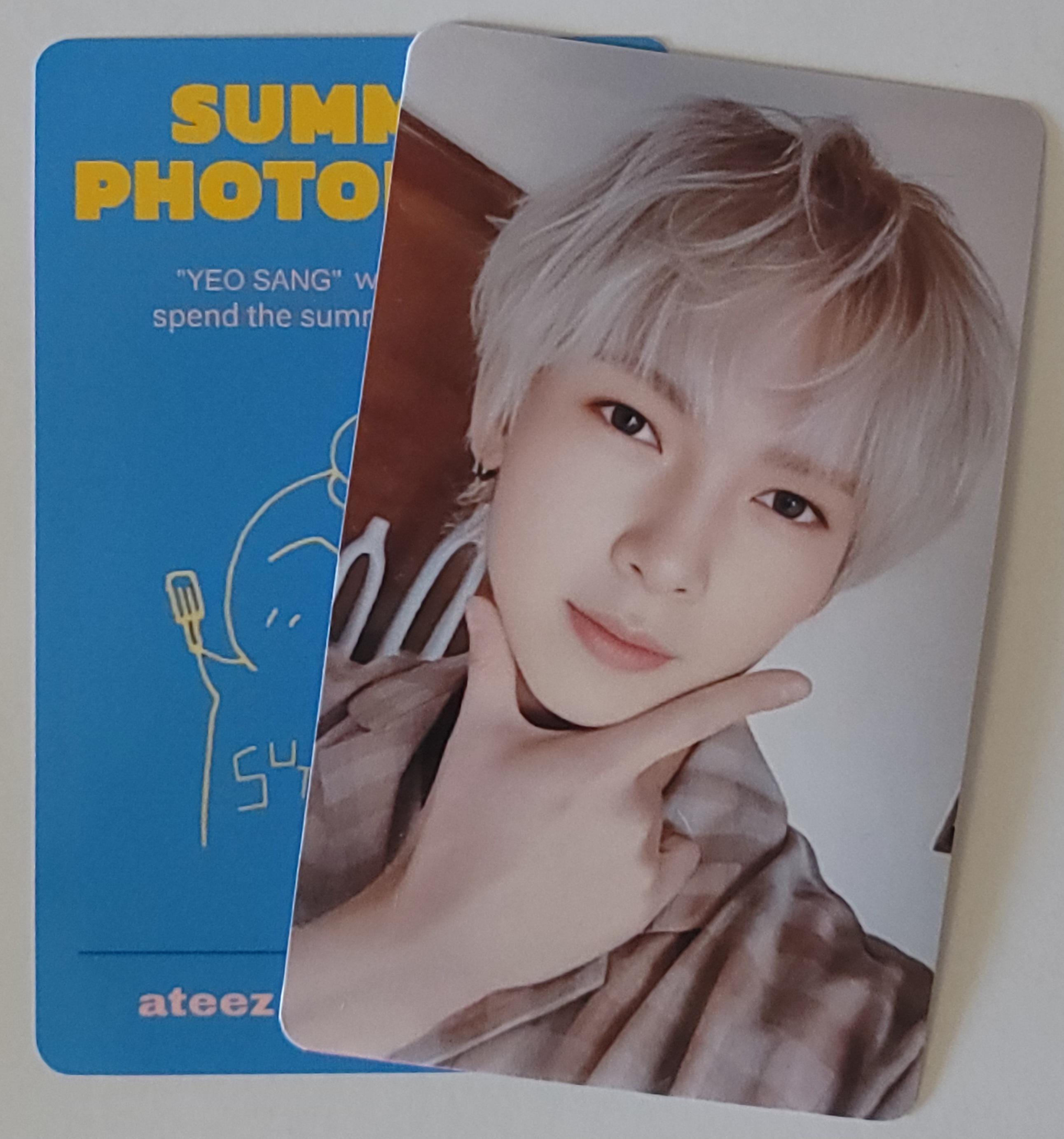 ATEEZ ヨサン　トレカ　SUMMER PHOTO BOOK KQ shop ATEEZ 2023 SUMMER PHOTOBOOK KQ SHOP PRE-ORDER BENEFIT POB