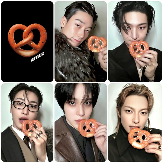 Ateez : Golden Hour 4 Europe Exclusive Pretzel Photocards - Etsy