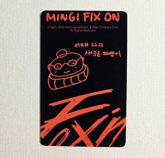 Ateez : Mingi - Fix on Birthday MD Photocards - Etsy