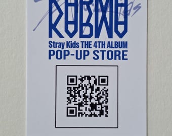 Stray Kids : Karma -pop up Event QR Photocards - Etsy