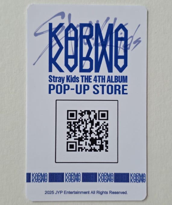 Stray Kids : Karma -pop up Event QR Photocards - Etsy