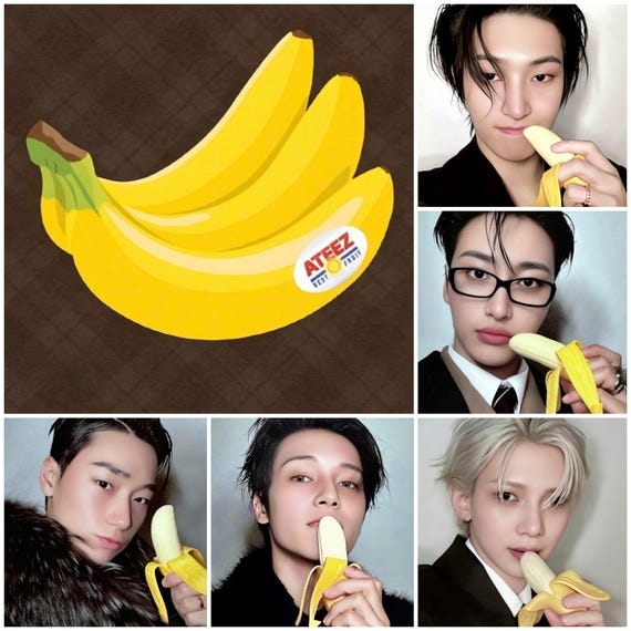 Ateez : Golden Hour 4 Pop up Exclusive Banana Photocards - Etsy