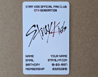STRAY KIDS : 0th Generation Fan Club Membership Cards