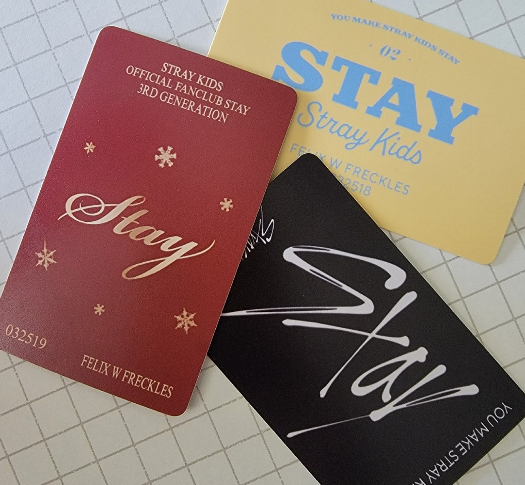 Stray Kids Personalized Stay Membership Cards - Etsy