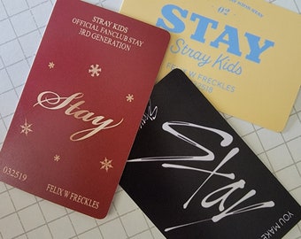 Stray Kids Personalized Stay Membership Cards - Etsy Canada