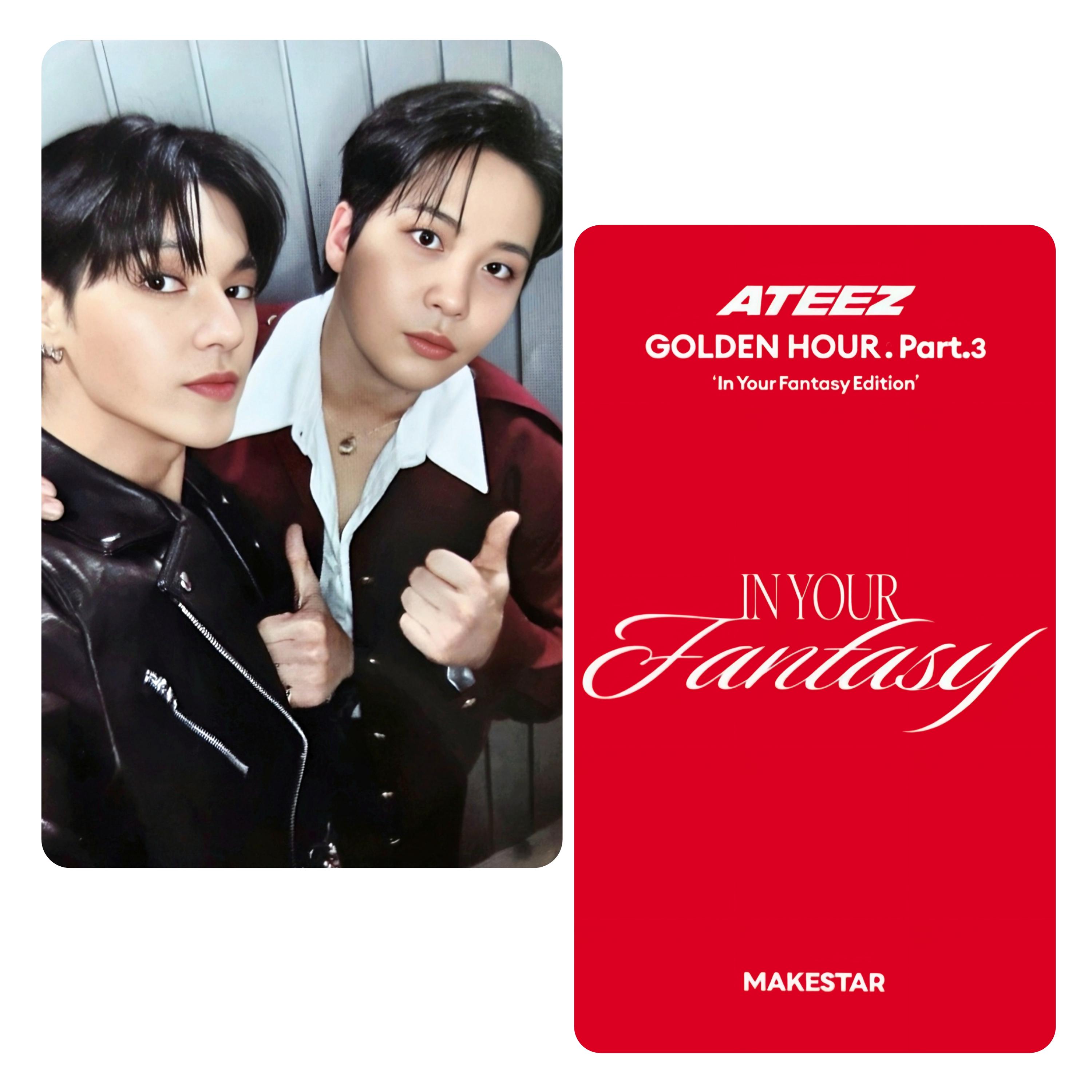 トレーディングカード ATEEZ ユノ ウヨン トレカ ユニット 直筆サイン