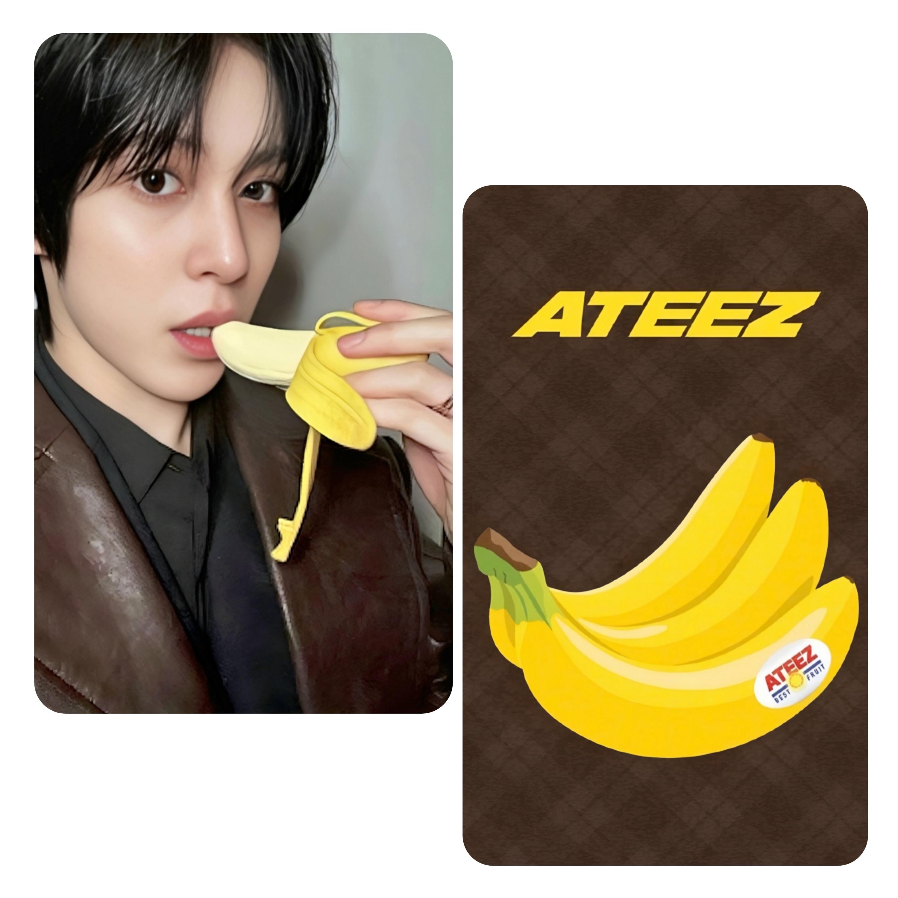 ATEEZ ソンファ　トレカ　BANANA Ver. POP-UP限定 バナナ Ateez : Golden Hour 4 Pop up Exclusive Banana Photocards - Etsy