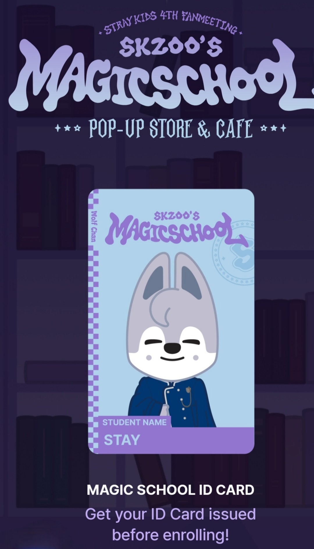 Magic School 4th Fanmeeting POP UP Cafe Skzoo ID Photocards - Etsy