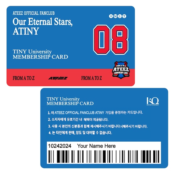 ATEEZ Personalized 5th Membership Kit Photocards - Etsy