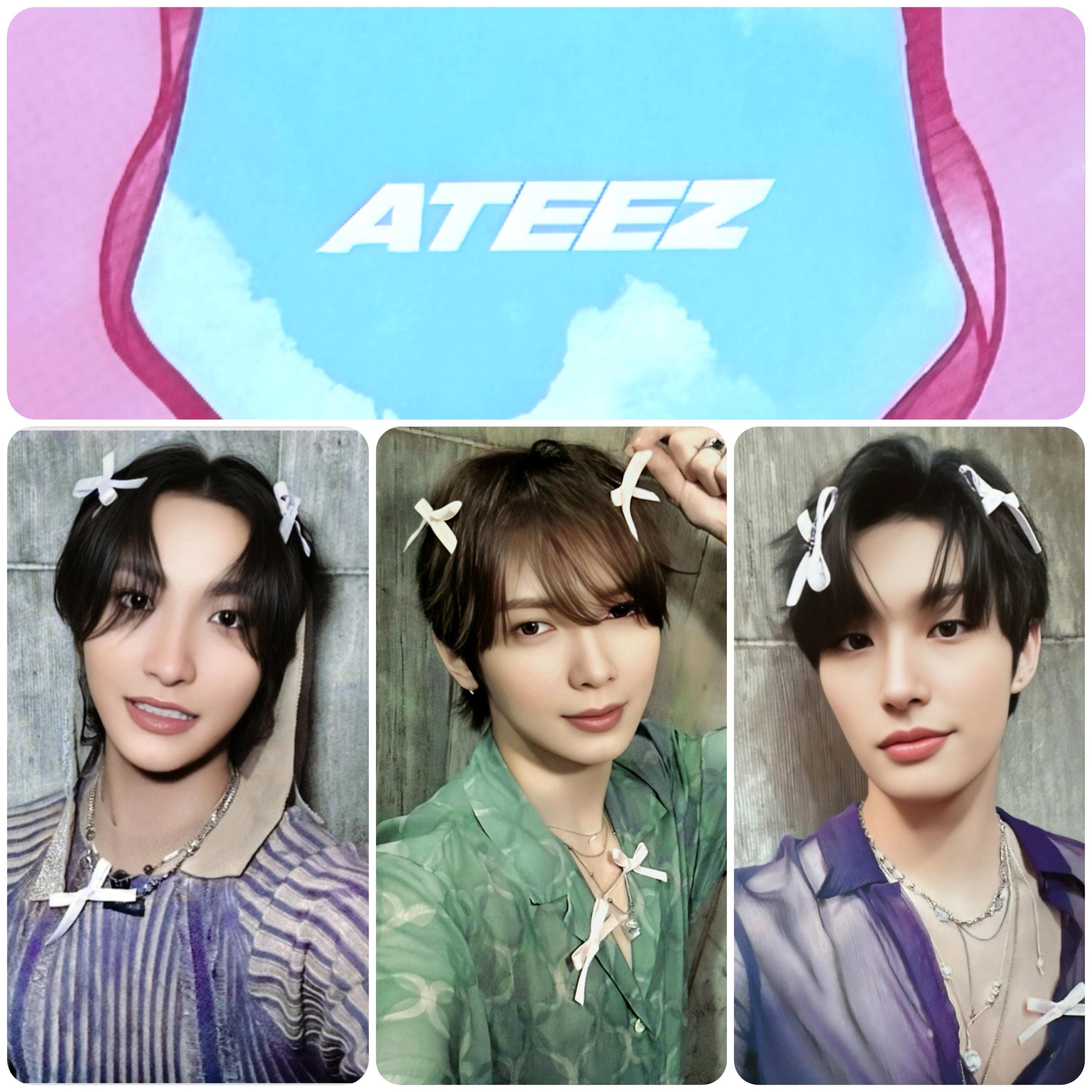 ATEEZ ヨサン hello82 リボン トレカ Ateez - Golden Hour PT1 Hello82 Bow POB Photocards - Etsy