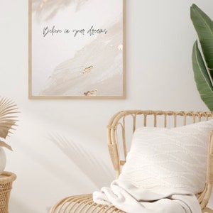 Beige digital poster with inspirational quote