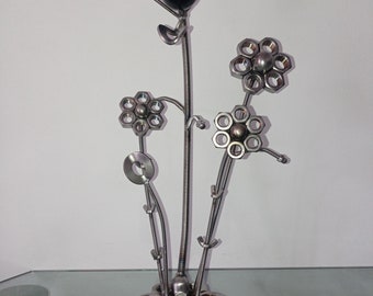 Flowers No.7: Individual Metal Welded flowers design, Ornamental and decorative, Each design slightly different and unique.