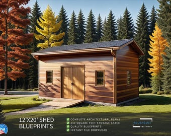 Shed Plans 12x20 for Construction and Permit
