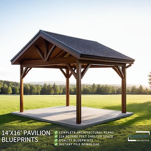 Pavilion Plans 14x16 for DIY Construction and Permit